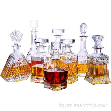 Verdickte Schnapslottel transparente Whiskyglasflasche